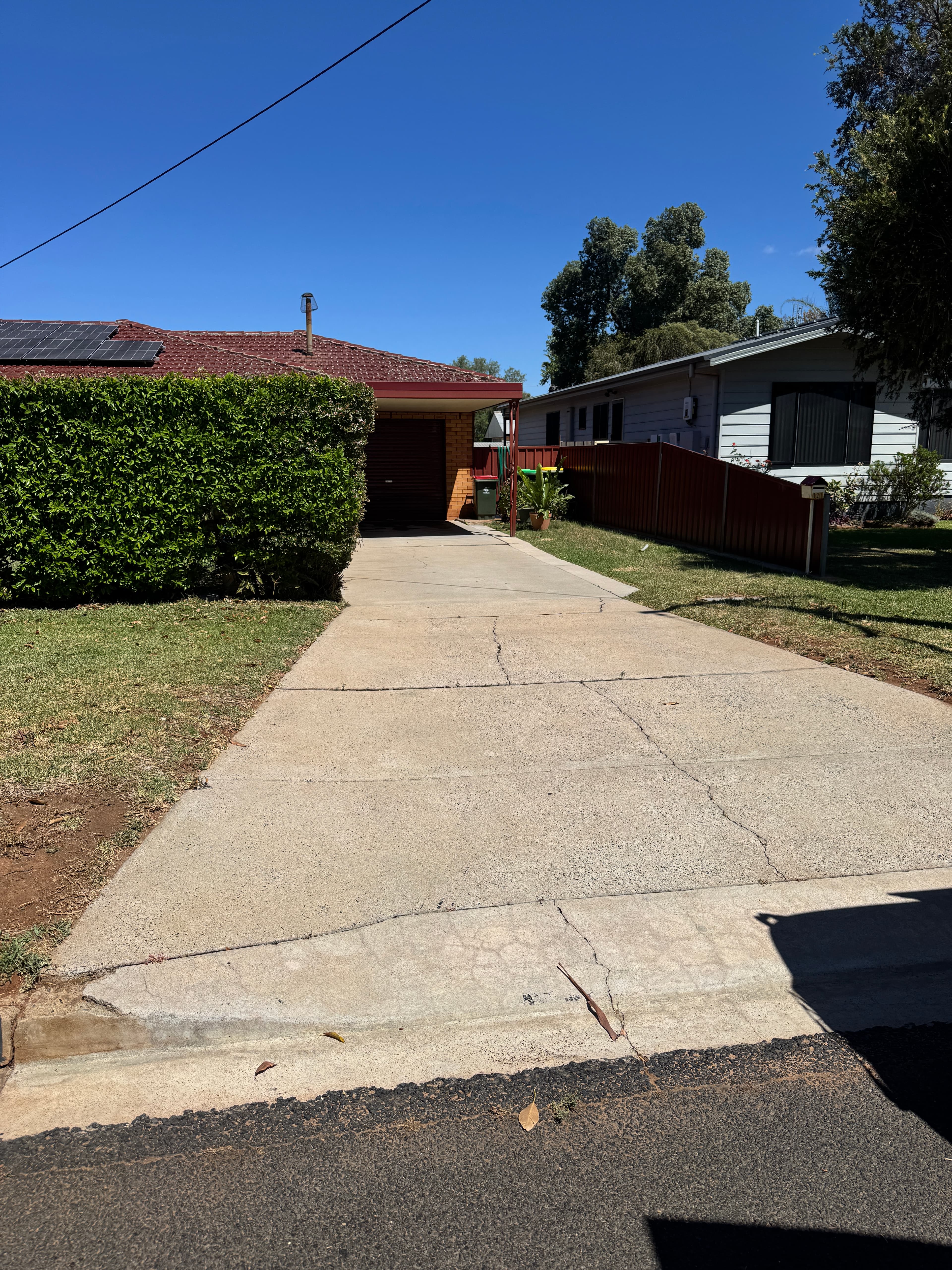 Cleaned driveway