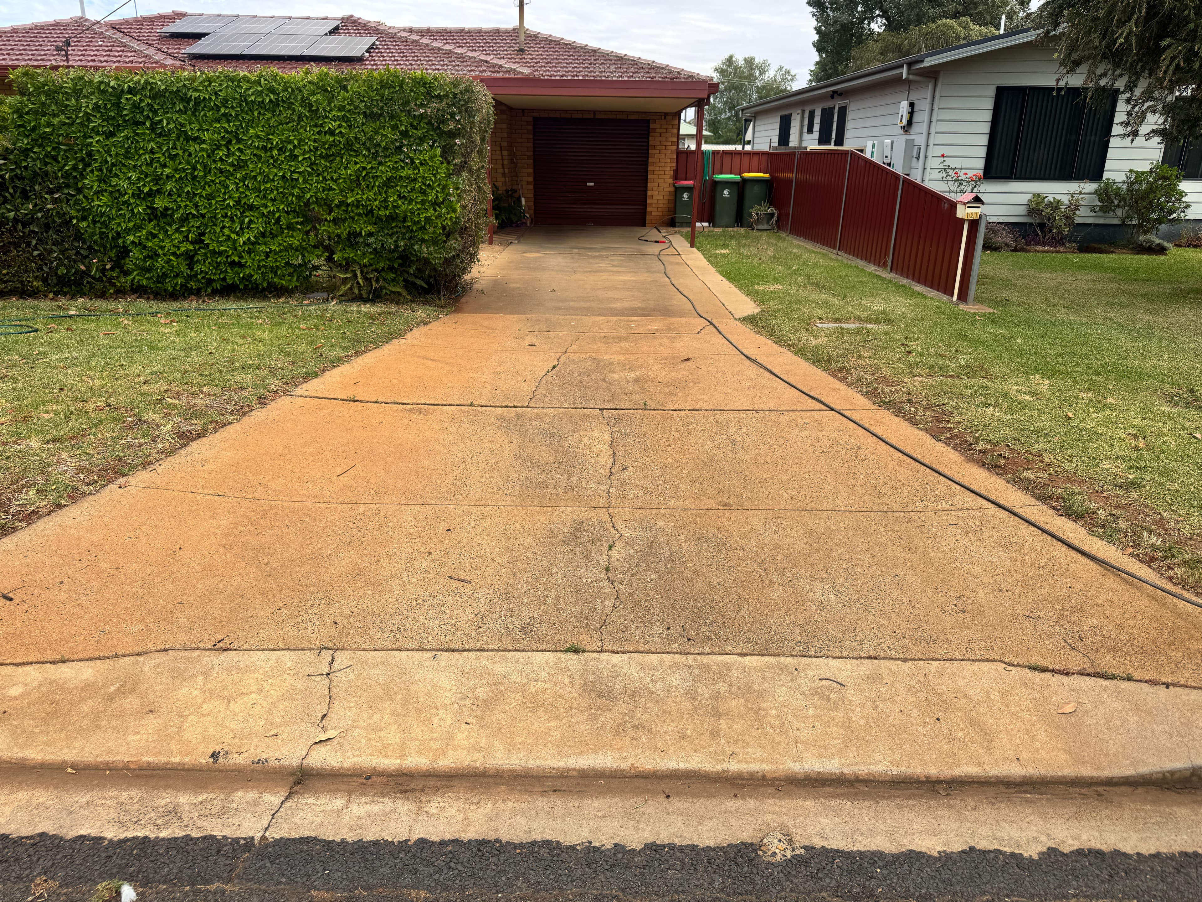 Driveway before cleaning